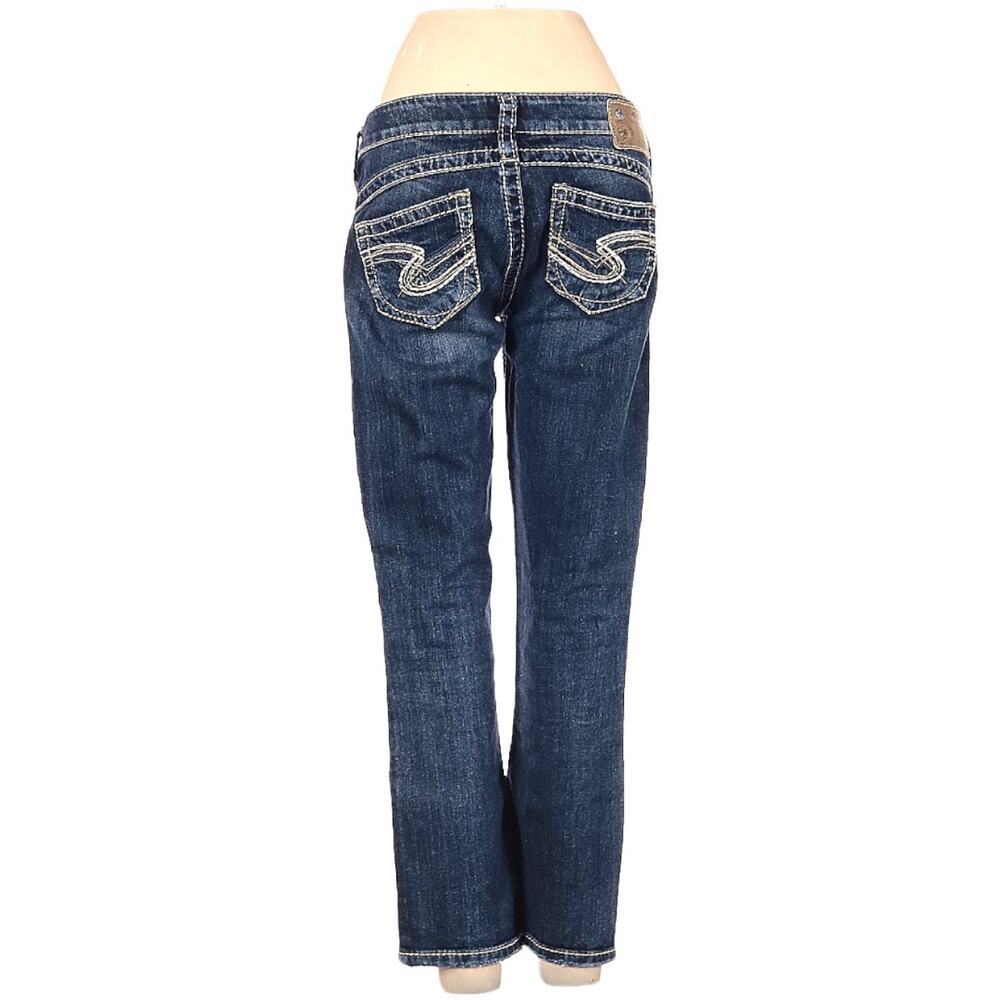 Silver Jeans Tuesday 16 1/2‎ Capri Dark Wash Blue Denim Women's 25 Crop Pants